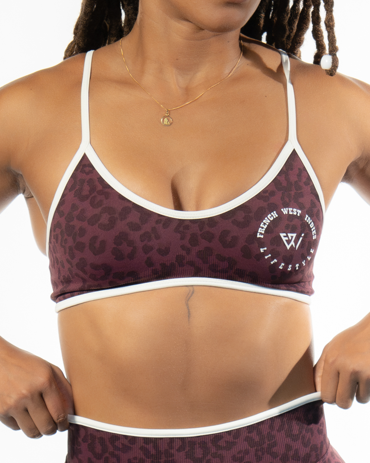 Brassi-U00e8re-sport-femme-pointe-noire-prune-1- Brassière de gym Pointe noire
