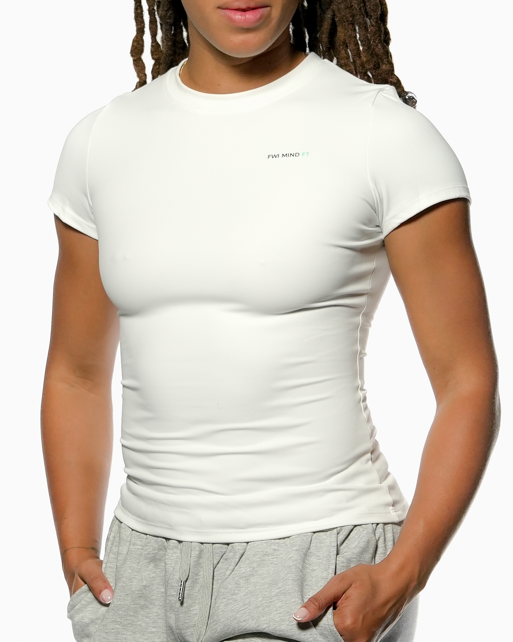 Haut-de-gym-femme-blanc-Cluny-2- Tee-shirt sport femme Cluny