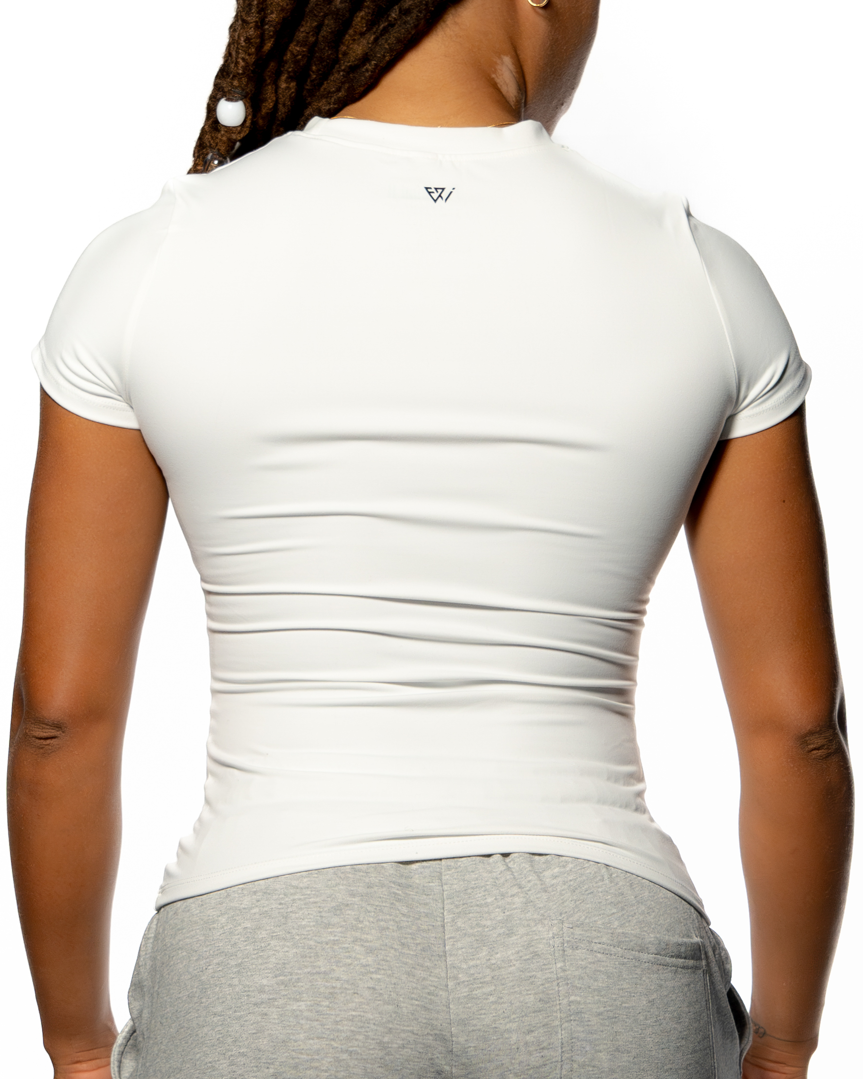 Haut-de-gym-femme-blanc-Cluny-3- Tee-shirt sport femme Cluny