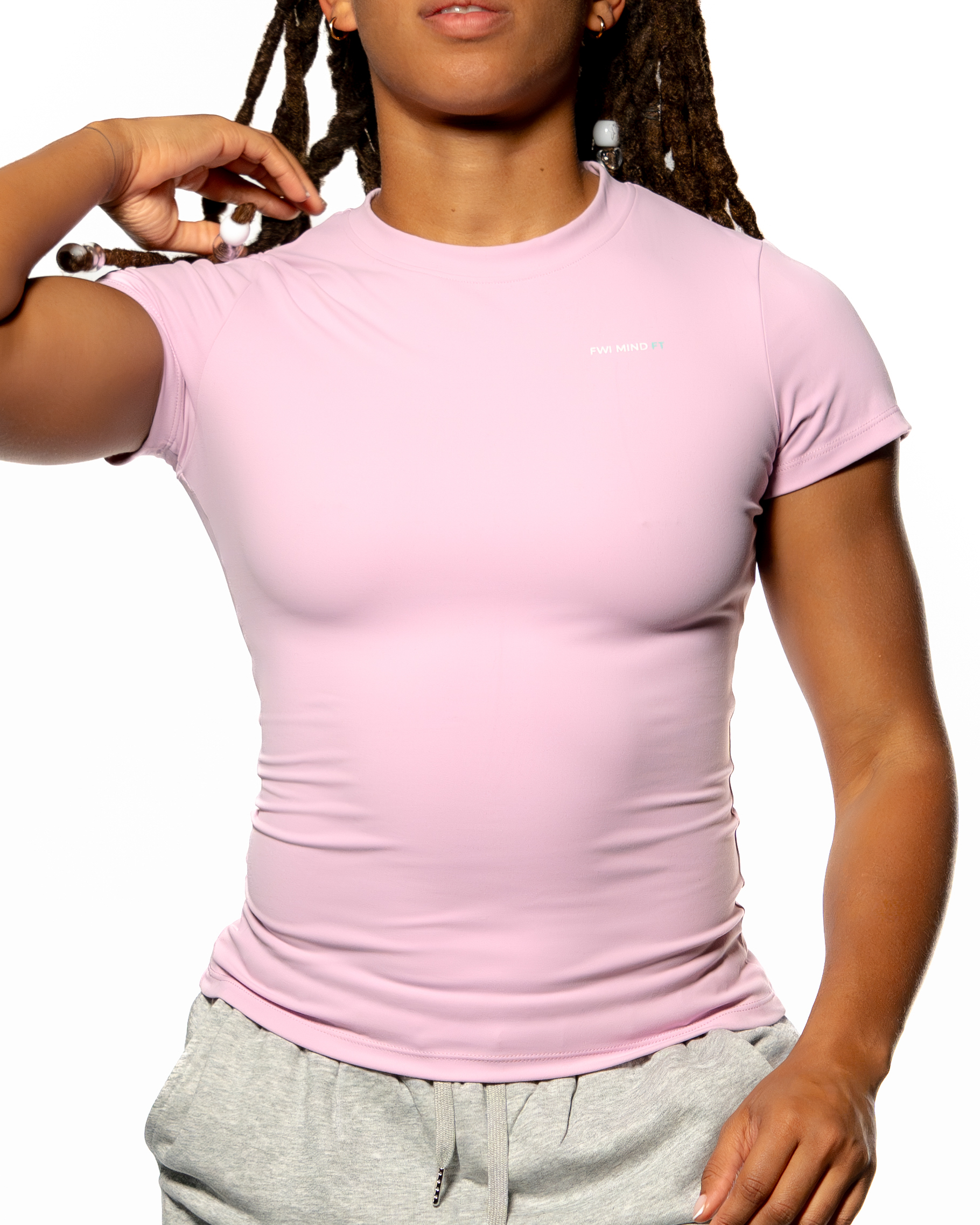 Haut-de-gym-femme-rose-cluny-1- Tee-shirt sport femme Cluny