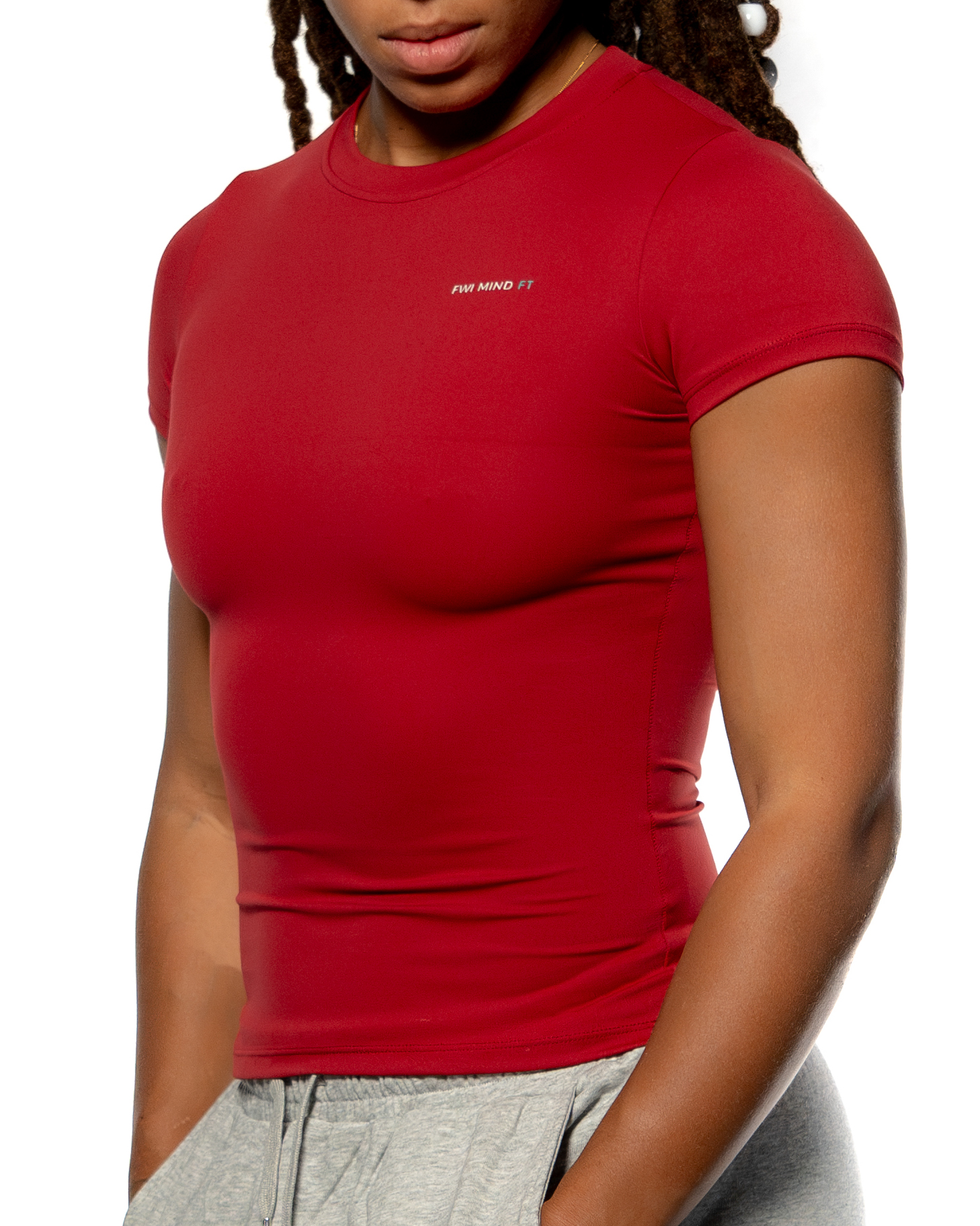 Haut-de-gym-femme-rouge-Cluny-2- Tee-shirt sport femme Cluny