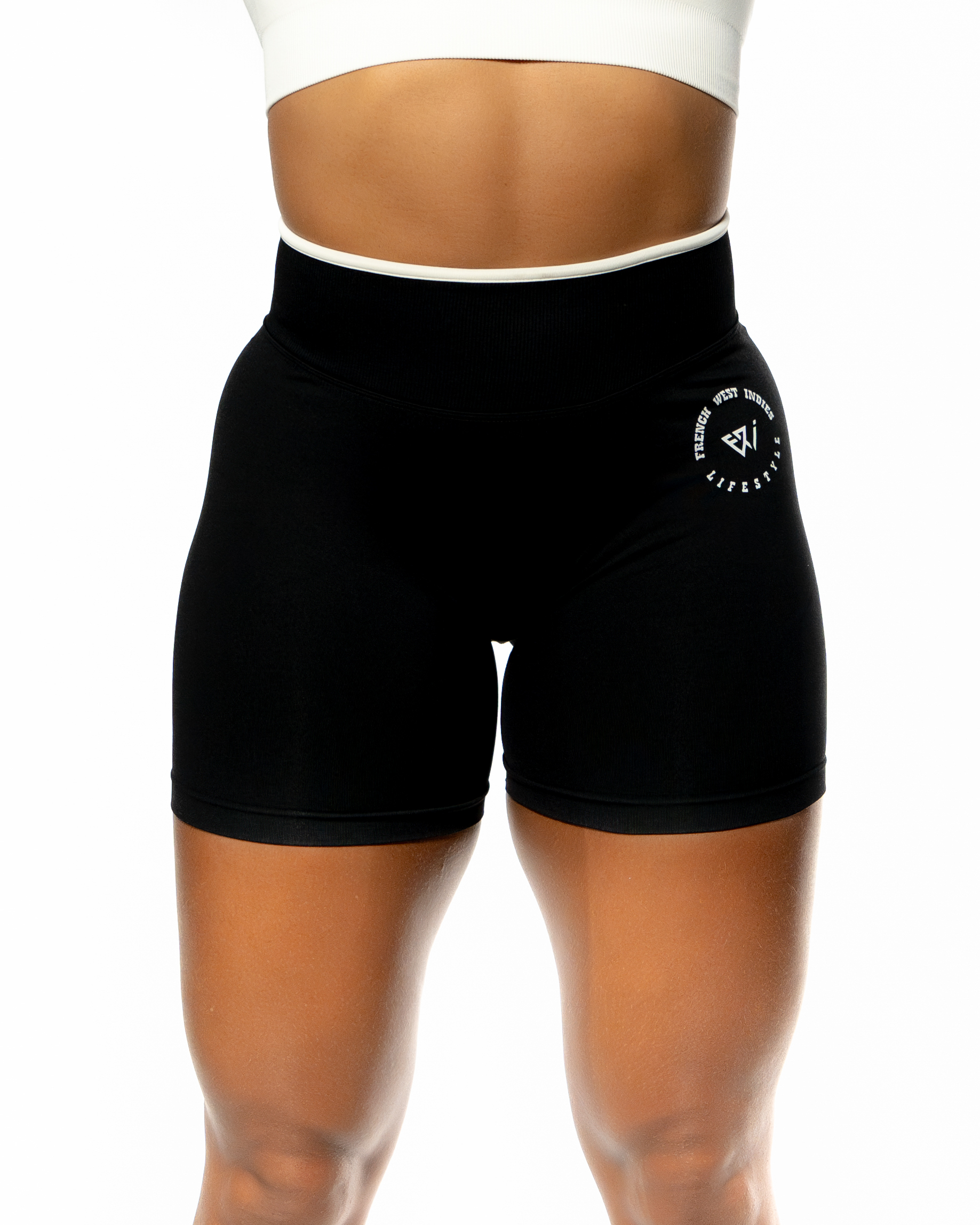 Short-sport-femme-ste-anne-noir-1- Short Sport Femme Sainte Anne (6 couleurs disponibles)